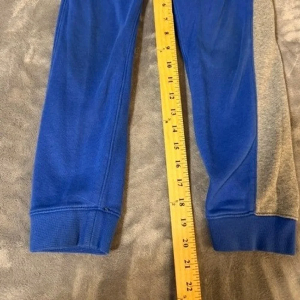 Nike Sweatpants Boys Small Blue Grey Green Logo Graphic Jogger Fleece Activewear